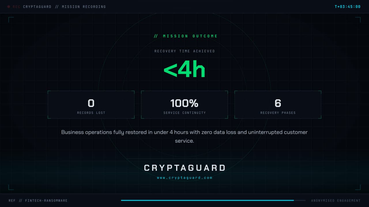 Fintech Ransomware Recovery